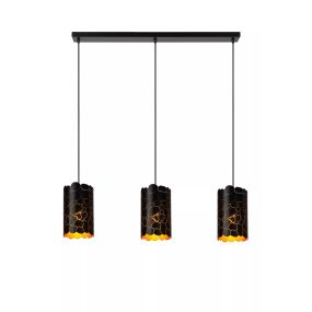 Lucide Almelo - Hängeleuchte 3L - 92 x 15 x 150 cm - schwarz