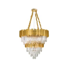 Nova Luce Grane - Kronleuchter - Ø 85 x 120 cm - gold und transparent