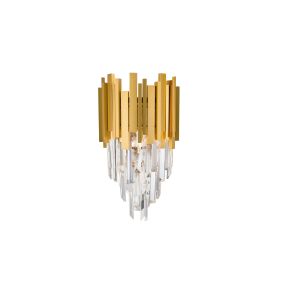 Nova Luce Grane - Wandleuchte - 25 x 15,5 x 35 cm - gold und transparent