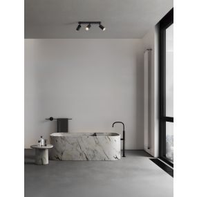 Nova Luce Mao - Aufbaustrahler 3L - 5,5 x 16,5 x 38 cm - IP44 - sand schwarz