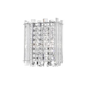 Nova Luce Element - Wandleuchte - 18 x 11 x 22 cm - Chrom und transparent