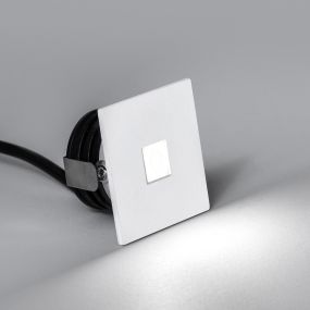 Nova Luce Passaggio - Wandeinbauleuchte - 37 x 37 mm, Ø 32 mm Einbaumaß - 1W LED inkl. - IP54 - weiß