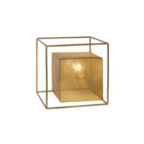 Lucide Morris - Tischleuchte - 22,5 x 22,5 x 22,5 cm - mattes Gold und Messing