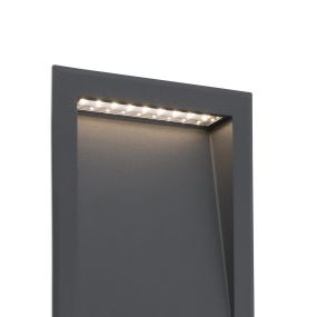 Faro Soun - Wandeinbauleuchte - 19,3 x 7,3 x 23,8 cm - 8W LED inkl. - IP65 - dunkelgrau