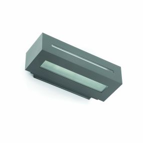 Faro West II - Wandleuchte - 28 x 12 x 7 cm - IP54 - dunkelgrau