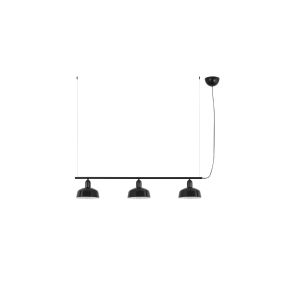 Faro Tatawin S - Pendelleuchte - 100 x 18,4 x 210 cm - schwarz satiniert und schwarz glänzend