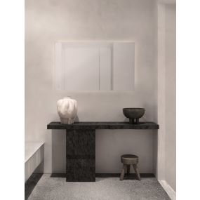 Nova Luce Alda - Spiegel mit Beleuchtung - 120 x 70 x 3,5 cm - 53W LED inkl. - IP44 - silber