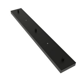 Calex - Deckenplatte für 3 Lichtpunkte - 70 x 10 cm - schwarz