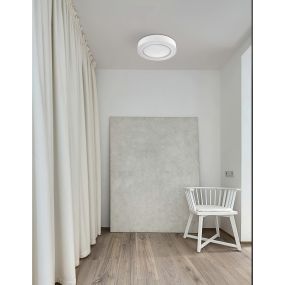 Nova Luce Bona - Deckenleuchte - Ø 51 x 7 cm - weißer Gips