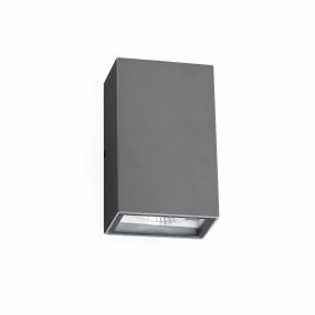 Faro Ling - Wandleuchte - 9,2 x 7,1 x 15,7 cm - 6W LED inkl. - IP54 - dunkelgrau