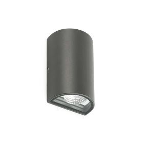 Faro Lace - Wandleuchte - 10 x 7 x 16 cm - 6W LED inkl. - IP54 - dunkelgrau