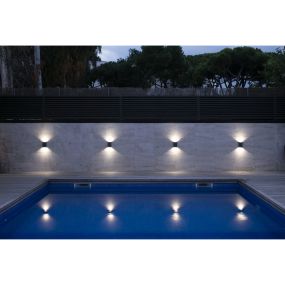 Faro Ling - Wandleuchte - 9,2 x 7,1 x 15,7 cm - 6W LED inkl. - IP54 - dunkelgrau