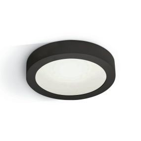 ONE Light LED Plafo Round - Deckenleuchte - Ø 24 x 3,9 cm - 16W LED inkl. - schwarz - weiße Lichtfarbe