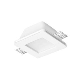Nova Luce Tobia - Einbaustrahler - 120 x 120 mm, 125 x 125 mm Einbaumaß - weißer Gips
