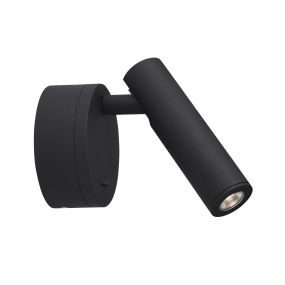 Nova Luce Clip - Wandleuchte mit Schalter - 8 x 3,4 x 11 cm - 3W LED inkl. - schwarz
