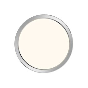 Nordlux Oja - Deckenleuchte für Badezimmer - Ø 30 x 2,5 cm - 3 Stufen Moodmaker SceneSelect Funktion (3000K-4000K) - 14,5W LED inkl. - IP54 - Chrom