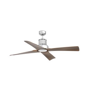 Faro Winche - Deckenventilator mit Fernbedienung - Smart Fan - Ø 127 cm - IP44 - Chrom und Braun