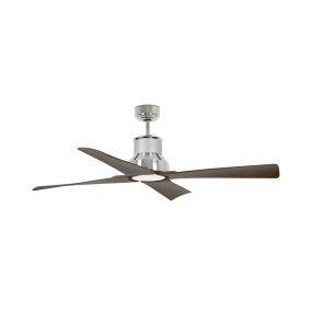 Faro Winche - Deckenventilator mit Licht und Fernbedienung - Smart Fan - Ø 127 cm - 16W LED inkl. - Chrom und Braun