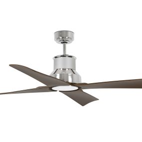 Faro Winche - Deckenventilator mit Licht und Fernbedienung - Ø 127 cm - 16W LED inkl. - chrom und braun
