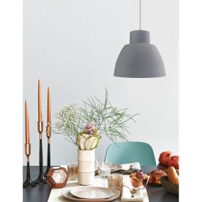 Nova Luce Vince - Hängeleuchte - Ø 40 x 130 cm - grau