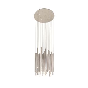 Maxlight Organic - Pendelleuchte - Ø 62 x 190 cm - 33 x 1W + 4 x 3W dimmbare LED inkl - Chrom