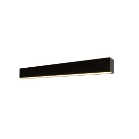 Leuchtenkönig Linear - Deckenleuchte - 57 x 6,5 x 5 cm - 18W LED inkl. Dimmfunktion - schwarz - warmweiße Lichtfarbe