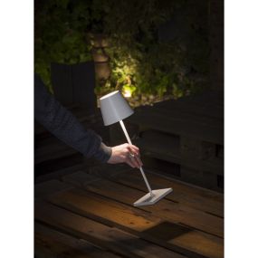 Faro TOC - tragbare Lampen - Ø 11 x 38 cm - 2W dimmbare LED inkl - IP54 - matt weiß