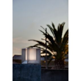 Faro Mila - Sockelleuchte - 22 x 22 x 24 cm - 18W LED inkl. - 18W LED inkl. - IP65 - dunkelgrau