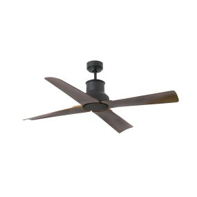 Faro Winche - Deckenventilator mit Fernbedienung - Ø 127 cm - IP44 - schwarz und dunkelbraun