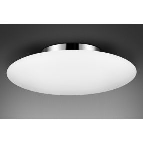 Nova Luce Pressione - Deckenleuchte - Ø 50 x 15 cm - Opal und Chrom