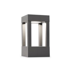 Faro Agra - Gartenleuchte - 10,8 x 10,8 x 20 cm - 9W LED inkl. - IP55 - dunkelgrau