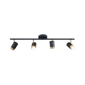 Maxlight Puma - Deckenleuchte - 85 x 10 x 15 cm - schwarz und gold