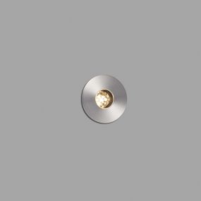 Faro Grund - runder Bodenspot für den Außenbereich - Ø 37 mm, Ø 32 mm versenkt - inkl. 2W LED - IP67 - Edelstahl mattiert - warmweiße Lichtfarbe (2700K)