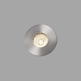 Faro Grund - runder Bodenspot für außen - Ø 80 mm, Ø 60 mm versenkt - inkl. 7W LED - IP67 - Edelstahl mattiert - Lichtfarbe warmweiß (2700K)