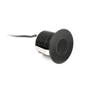 Faro Grund - runder Bodenstrahler für außen - Ø 80 mm, Ø 60 mm versenkt - inkl. 7W LED - IP67 - schwarz - warmweiße Lichtfarbe (3000K)