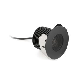 Faro Grund - runder Bodenspot für außen - Ø 92 mm, Ø 68 mm versenkt - inkl. 13W LED - IP67 - schwarz