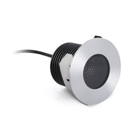 Faro Grund - runder Bodenspot für den Außenbereich - Ø 92 mm, Ø 68 mm versenkt - inkl. 13W LED - IP67 - Edelstahl mattiert