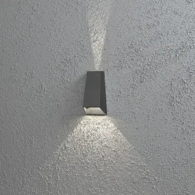 Konstsmide Imola – außenwandleuchte – 9 x 6,5 x 17 cm – 6W LED inkl. – IP54 – anthrazit