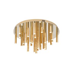 Maxlight Organic - Deckenleuchte - Ø 60 x 34 cm - 33 x 1W dimmbare LED inkl. - gold