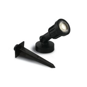 ONE Light LED Garden Spots - Bodenspot auf Erdspieß - Ø 5,5 x 15 cm - 5W LED inkl. - IP65 - schwarz - weiße Lichtfarbe