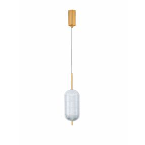 Nova Luce Klelia - Hängelampe - Ø 15 x 140 cm - 17W dimmbar LED inkl. - messing gold
