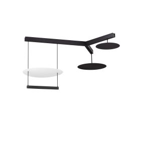 Nova Luce Diona - Hängelampe - 120 x 150 x 100 cm - 81W dimmbar LED inkl. - sand schwarz und weiß