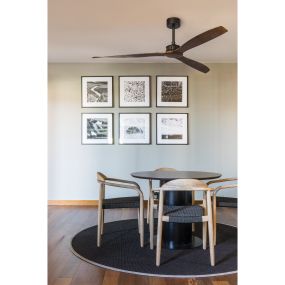 Faro Just Fan - Deckenventilator mit Fernbedienung - Ø 178 cm - braun und mattschwarz