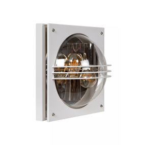 Lucide Privas - Außenwandleuchte - 30,3 x 15,3 x 30,3 cm - IP44 - weiß
