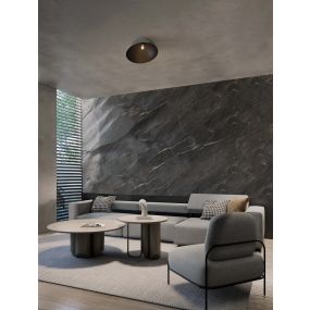 Nova Luce Onia - Deckenleuchte - Ø 50 x 31 cm - metallisch und Sand schwarz