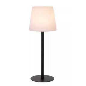 Lucide Tyon - wiederaufladbare Tischleuchte - Ø 15 x 41 cm - 2W dimmbare LED inkl - IP65 - schwarz
