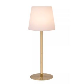 Lucide Tyon - wiederaufladbare Tischleuchte - Ø 15 x 41 cm - 2W dimmbare LED inkl - IP65 - gold