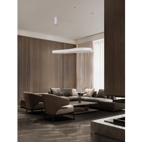 Nova Luce Dussa - Hängelampe - 66 x 150 x 120 cm - 61W dimmbar LED inkl. - sandweiß