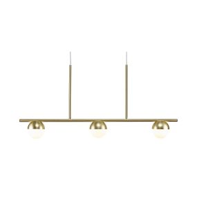 Nordlux Contina - Pendelleuchte - 90 x 10 x 241,3 cm - Messing und Opalweiß