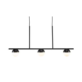 Nordlux Contina - Pendelleuchte - 90 x 10 x 241,3 cm - schwarz und opalweiß